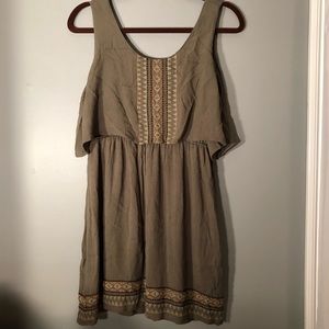 Women’s Sun Dress - Size M - Dark olive type green